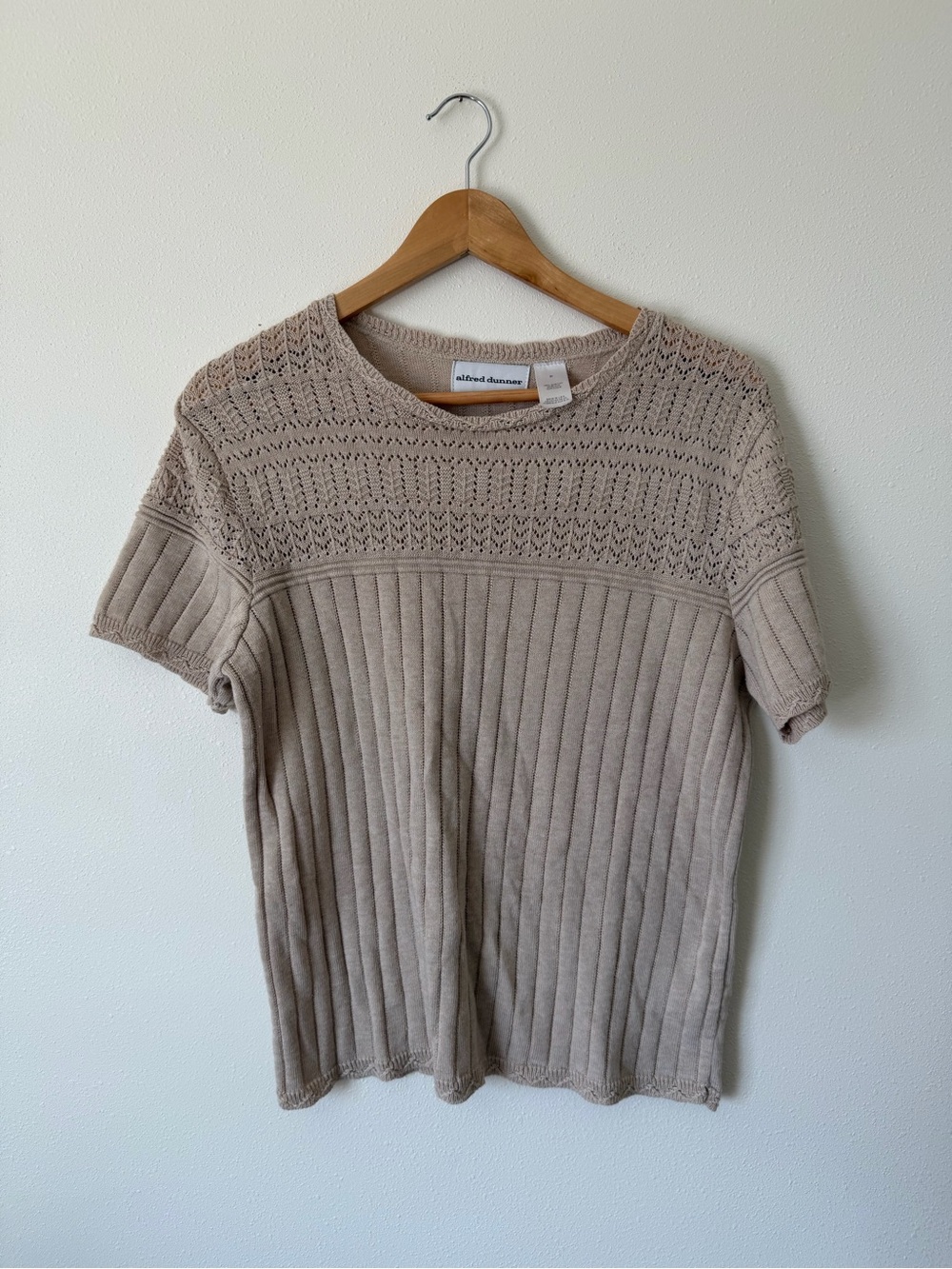 Beige Alfred Dunner Vintage Blouse